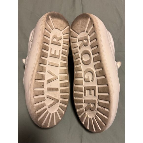 Roger Vivier Size 38 8 Vic’ Up Sneaker Leather White Used Women - Picture 9 of 9